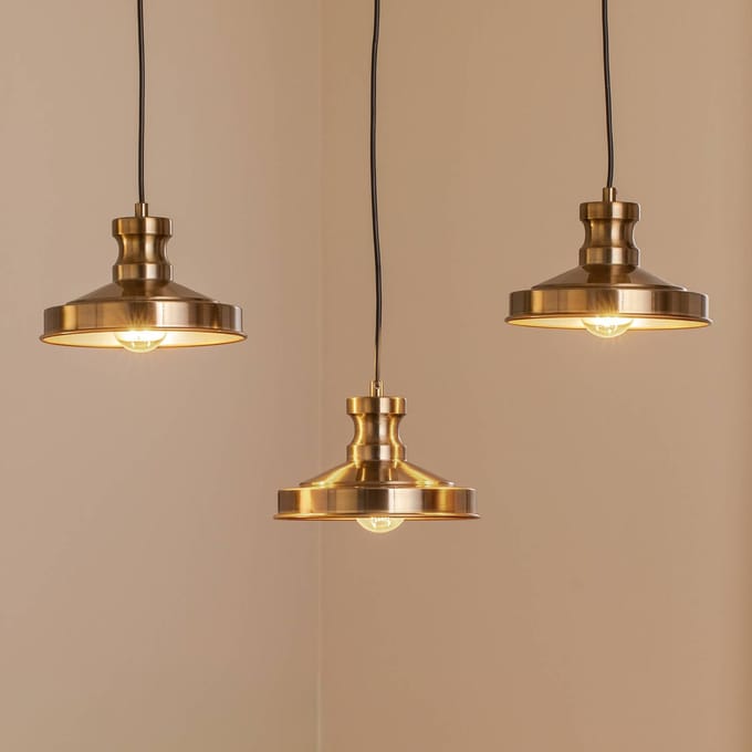 Opviq Hanglamp Berceste 9263, 3-lamps, oud messingkleurig, E27