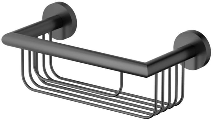 Aloni doucherek – wandmodel – 30 cm – gunmetal grijs – roestvrij staal