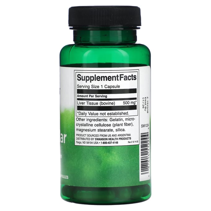 Lever Endocriene Klier, 500Mg, 60 Capsules