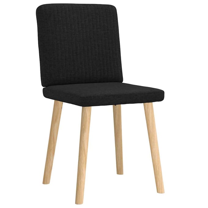 vidaXL - Eetkamerstoelen - 2 - st - stof - zwart