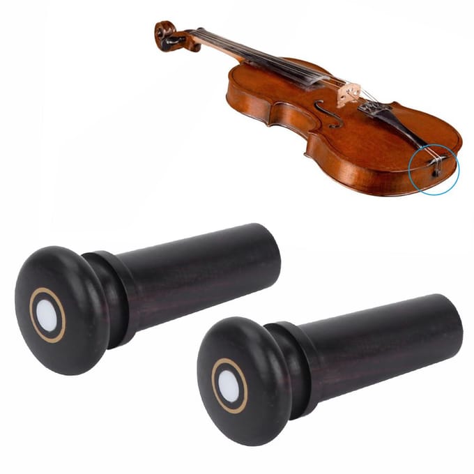 2 stuks hoogwaardige jujubehouten vioolstaartpen muziekinstrumentaccessoires(Type A) black