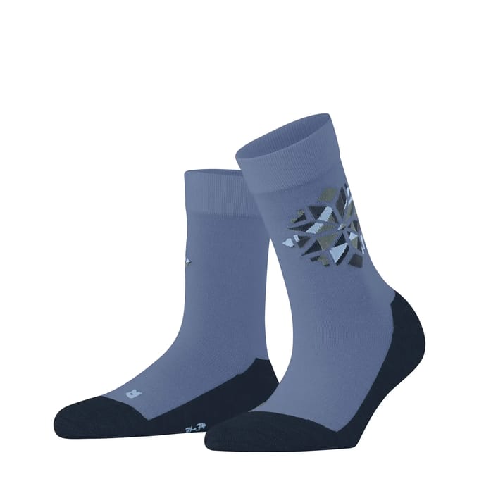 FALKE Active Icy Snowstar dik ademend wol functioneel materiaal sokken kinderen blauw - maat 27-30
