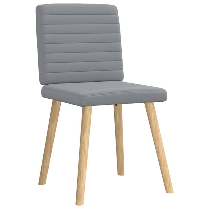 vidaXL - Eetkamerstoelen - 4 - st - stof - lichtgrijs