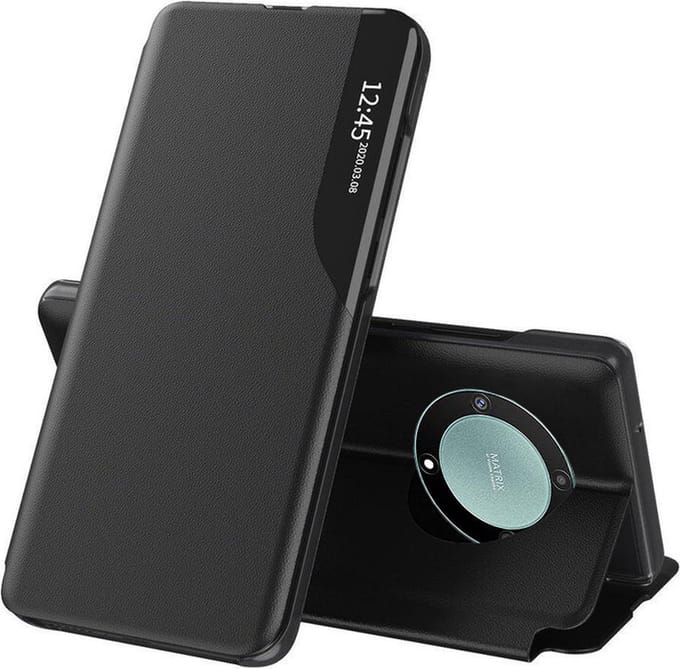 Hoesje geschikt voor HONOR Magic5 Lite - Techsuit eFold Book Case - Zwart