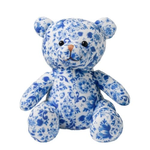 Heinen delfts blauw teddybeer groot