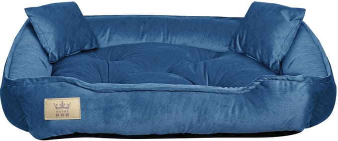 AIO FACTORY - Hondenbed - Velours - Blauw - 75x65 cm