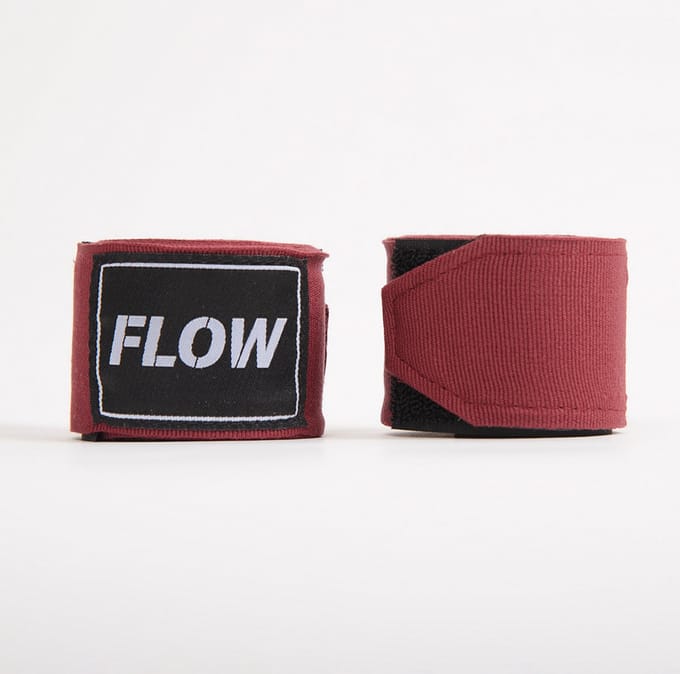 Flow Fightgear - Bandages voor boksen - 450 cm - Stretch Katoen - Donkerrood