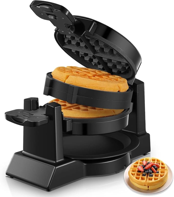 Solidchoice - Wafelmaker 1400W - Maak 8 Belgische Wafels in Slechts 3 Minuten