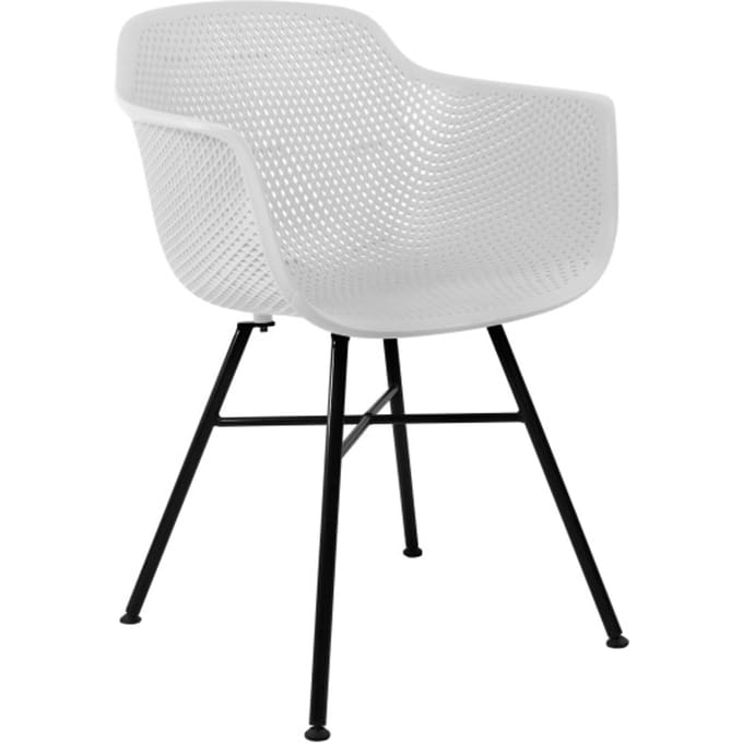 Kick tuinstoel Indy Wit - Zwart frame