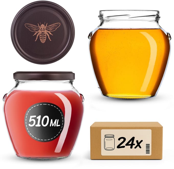KADAX Inmaakpotten 510 ml fi82 Gouden Bij 24 stuks
