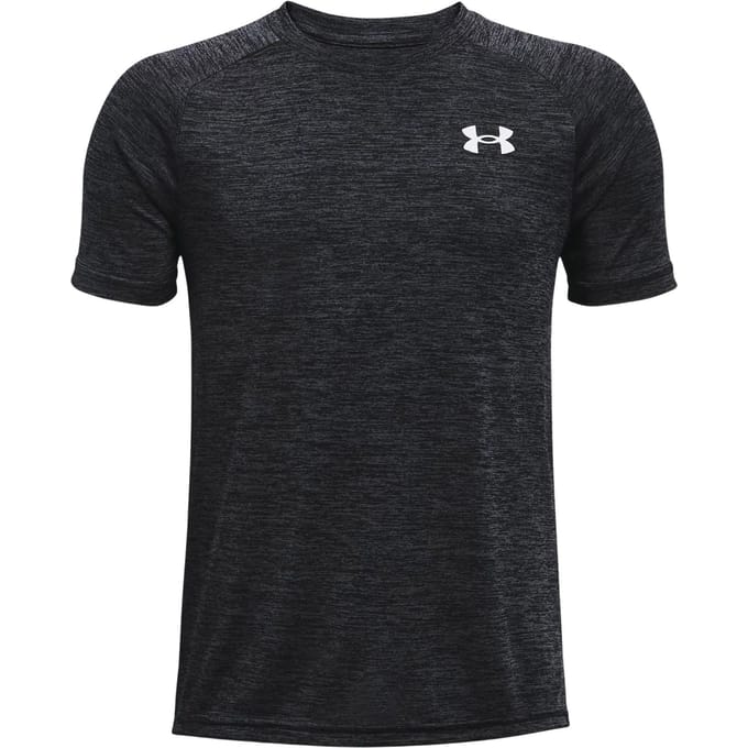Under Armour Tech T-shirts Kinder - Zwart - Maat 122 - 127 CM - Poly Jersey