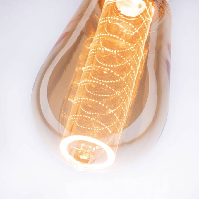 Inner Glow Edition LED-kolf Binnenkolf spiraalpatroon E27 230V 230lm 4W 1800K Goud