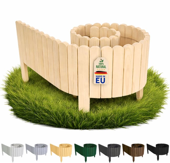 Floranica Moestuin Rand Hout 200 x 30 cm Natuurkleur - onbewerkt