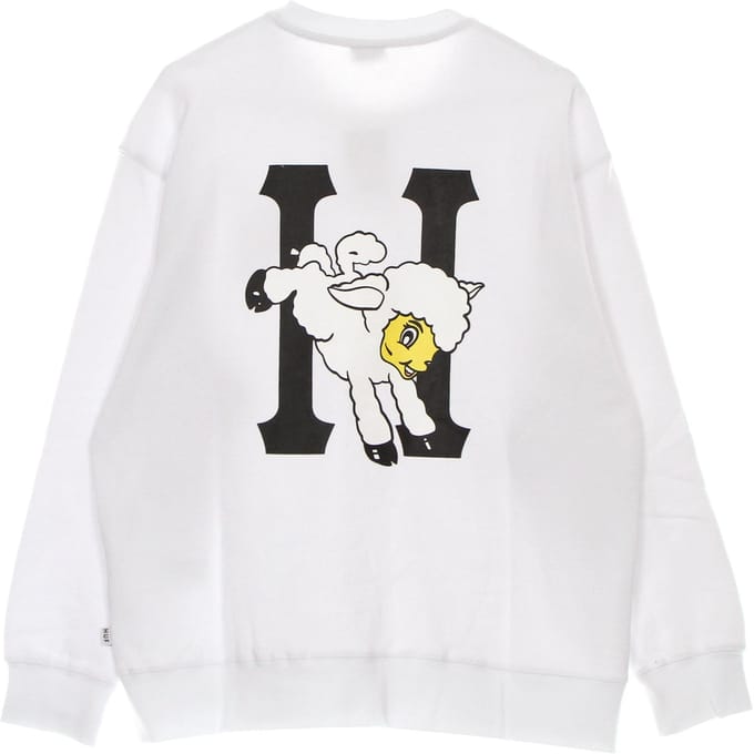 Flocked Classic H Crew damessweater met ronde hals