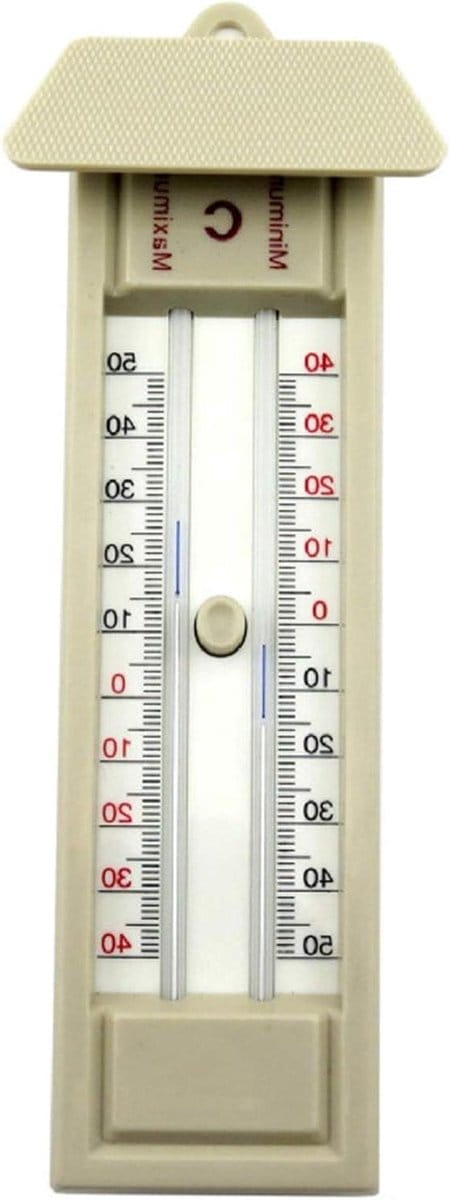 Digitale Thermometer - Max Min Meter - Planten Verzorgen - Dubbele Temperatuurweergave - 23 x 8.5 cm - Wit