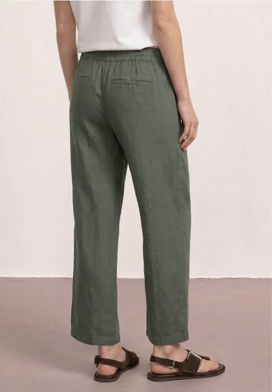 7/8 Wide Legs broek in een Loose Fit van linnen
