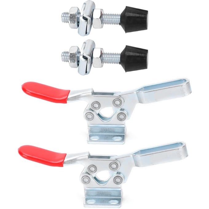 2 stuks Las Kniehevelklem Horizontale Klem Elleboog Compressor Snelspanner Handgereedschap GH?225?D white