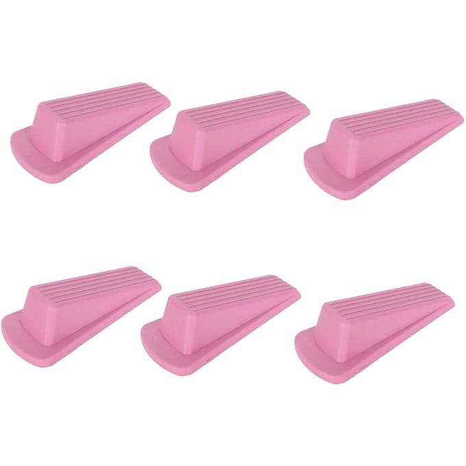 6 stuks Deurstoppers Dik Flexibel Stapelbaar Duurzaam TPR Anti-Deformatie Deurwig voor 1.2in roze