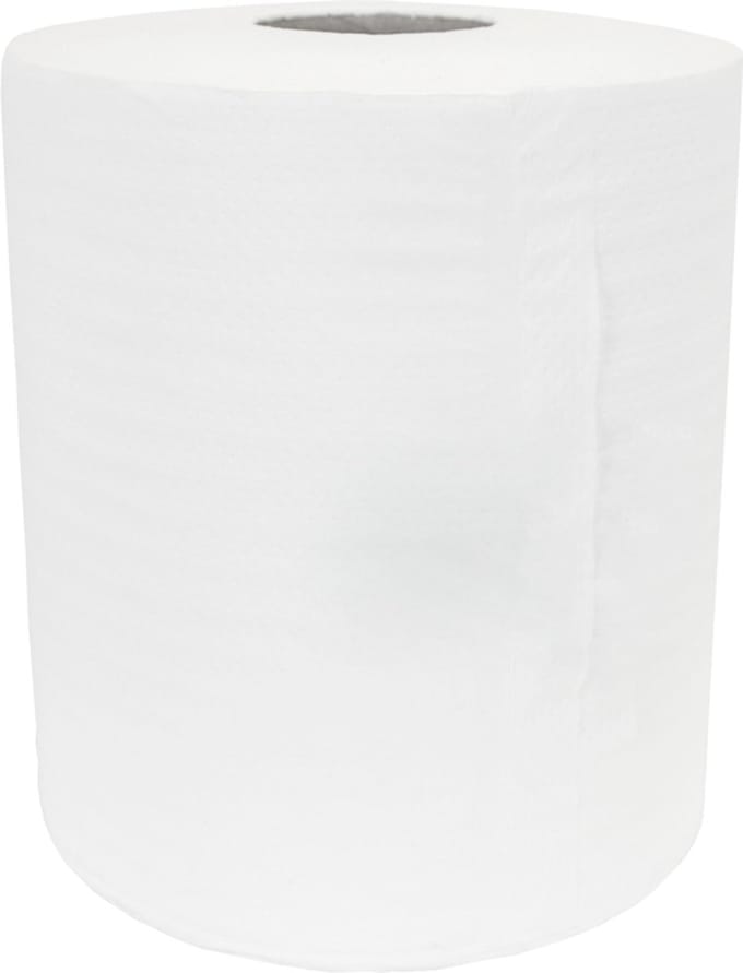 TOWLERS midi handdoekrol wit 1laags cellulose 20cmx300 meter pak 6rol