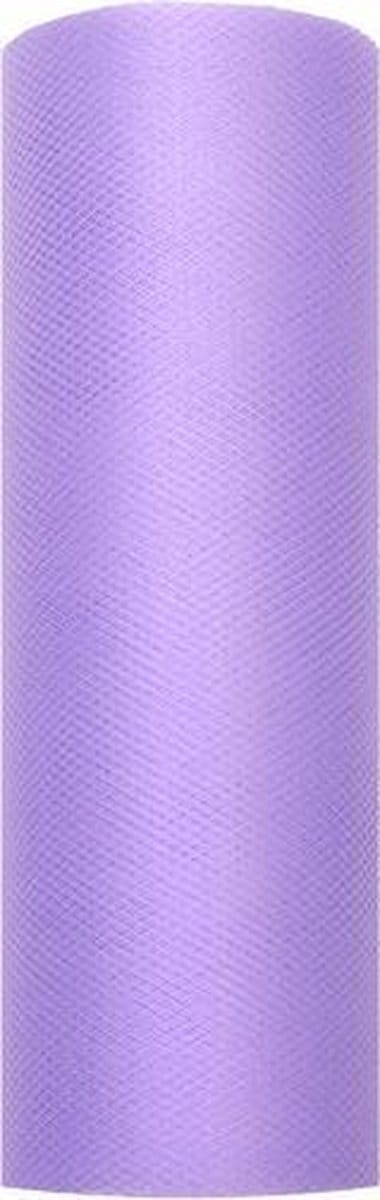 PartyDeco - Tule op rol Violet (0,15 x 9 mtr)