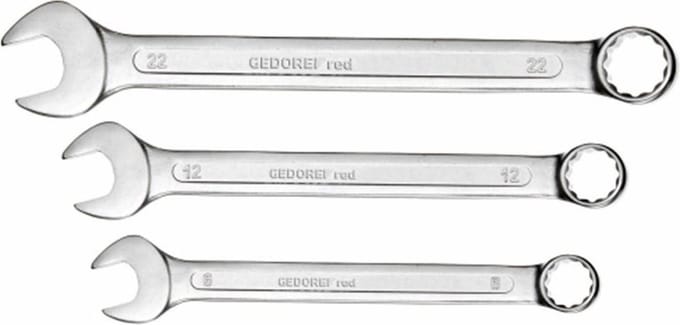 Gedore RED R09105008 8-delige Ring-/steeksleutelset - 9-19mm