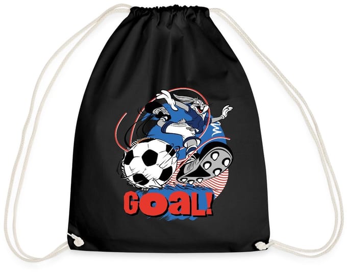 Looney Tunes Bugs Bunny Voetbal Ontwerp Goal! Gymtas