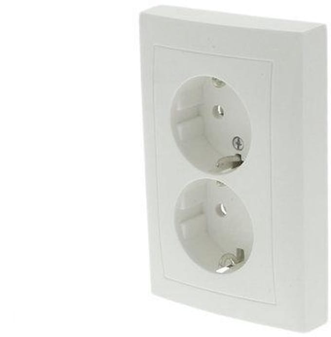 BERKER S1 CONTACTDOOS INBOUW TWEEVOUDIG RANDAARDE POLARWIT