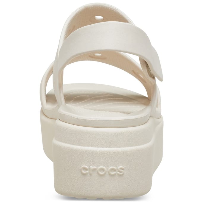 Women's Crocs Brooklyn Open Toe Flat Sandals in Stucco