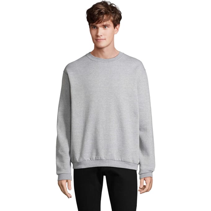 SOLS Heren Spider Ronde Hals Sweatshirt (Grijze Melange)
