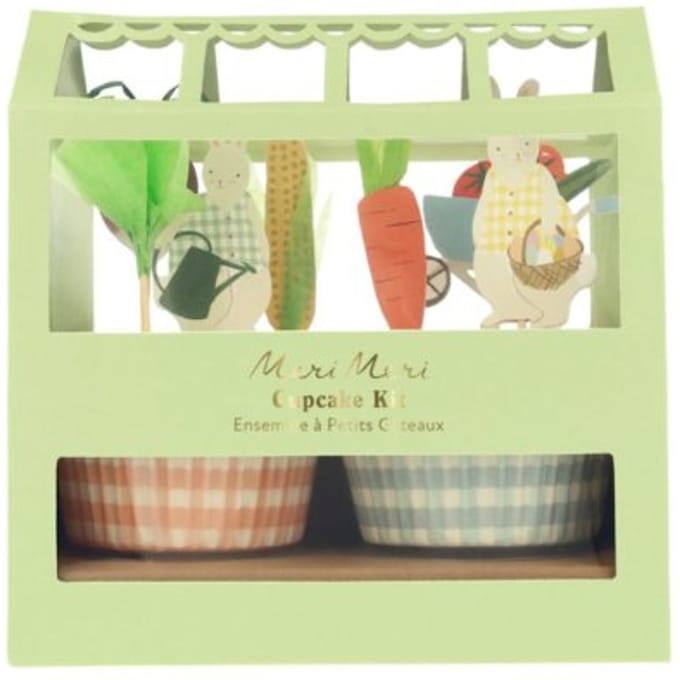 Meri meri pasen - cupcake kit, bunny greenhouse