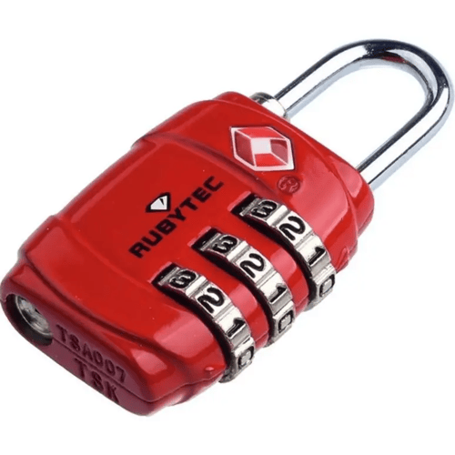 Rubytec Migrator TSA 3 Dial Luggage Lock (Maat - OS, Kleur - RED)