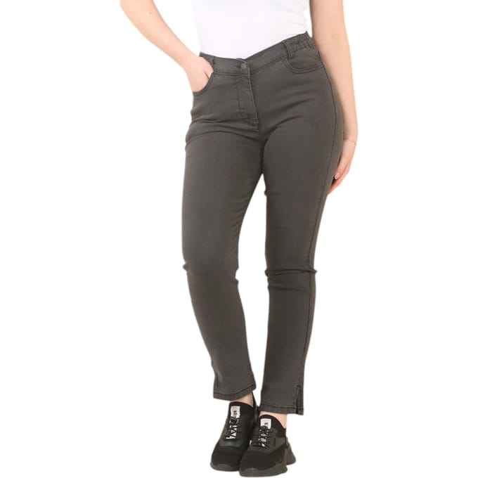 MYT Dames Elastische Taille Jeans in Charcoal