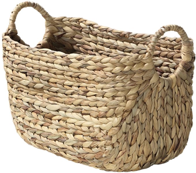 CALICOSY - Mand in waterhyacint met handvatten 40x26x22cm