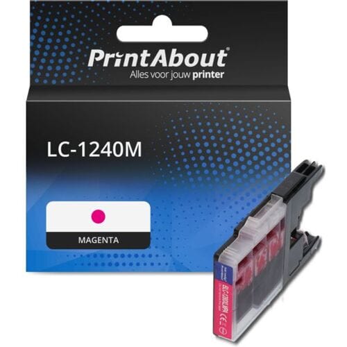 PrintAbout Inktcartridge LC-1240M Magenta geschikt voor Brother