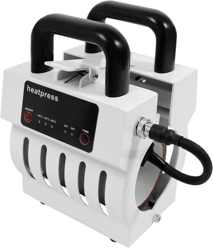Beker Warmtepers - Sublimatie Machine - Mokken Bedrukken - Instelbare Temperatuur Timer - 350W 0.3L - Wit