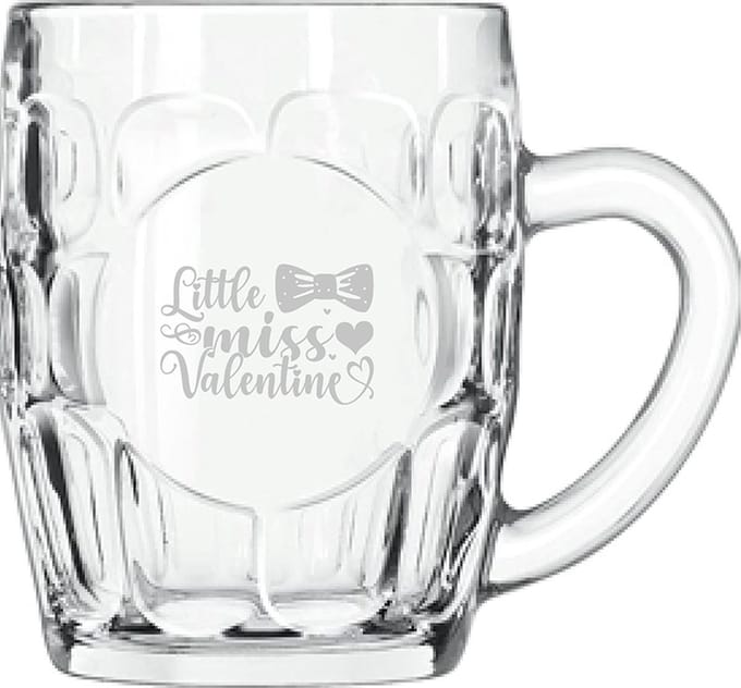 Gegraveerde Bierpul 55cl Little miss valentine - valentijnsdag - valentijn
