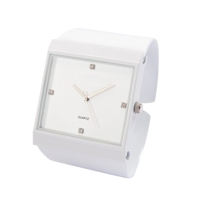 Hetty'S - Geheel wit horloge - Klemband - Maat 40 mm -