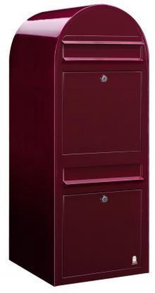 Brievenbus Bobi Duo Bordeaux Rood