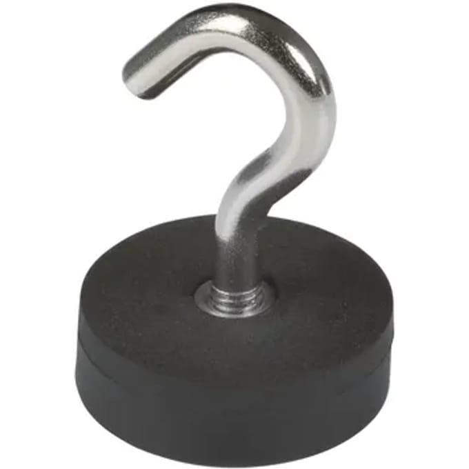 Fix-o-moll Magneet Met Haak - Rubbercoating - Neodymium - 28x38mm