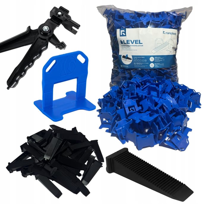 Ranplast Tegel-nivelleringssysteem 1,5 MM: 500 clips + 100 wiggen