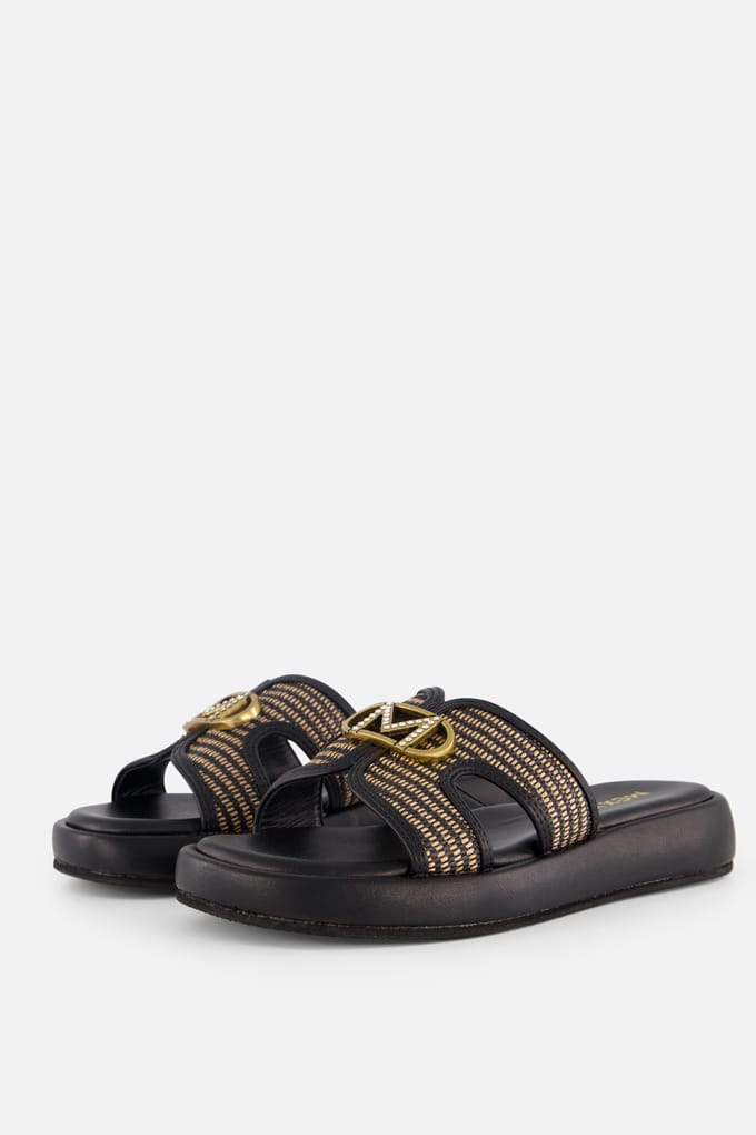 Mexx Mexx Rami Pacha Slippers zwart Synthetisch