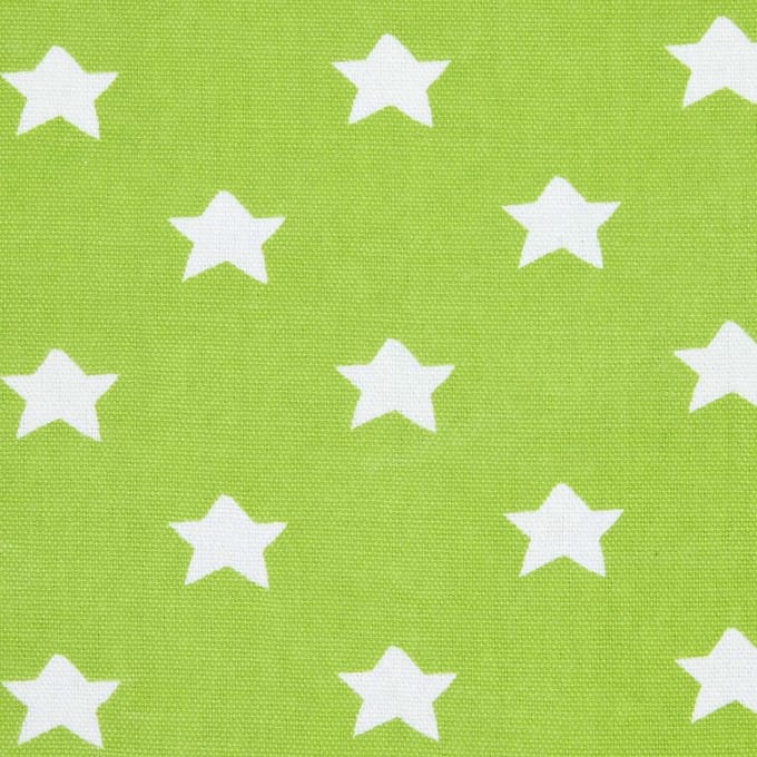 Homescapes stof per meter sterren groen 150 cm breed