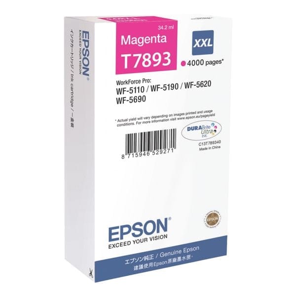 Epson T7893 inktcartridge magenta extra hoge capaciteit (origineel)