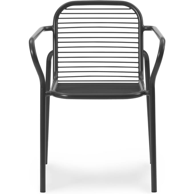 Normann Copenhagen Vig Garten Armleunstoel - zwart/zwart