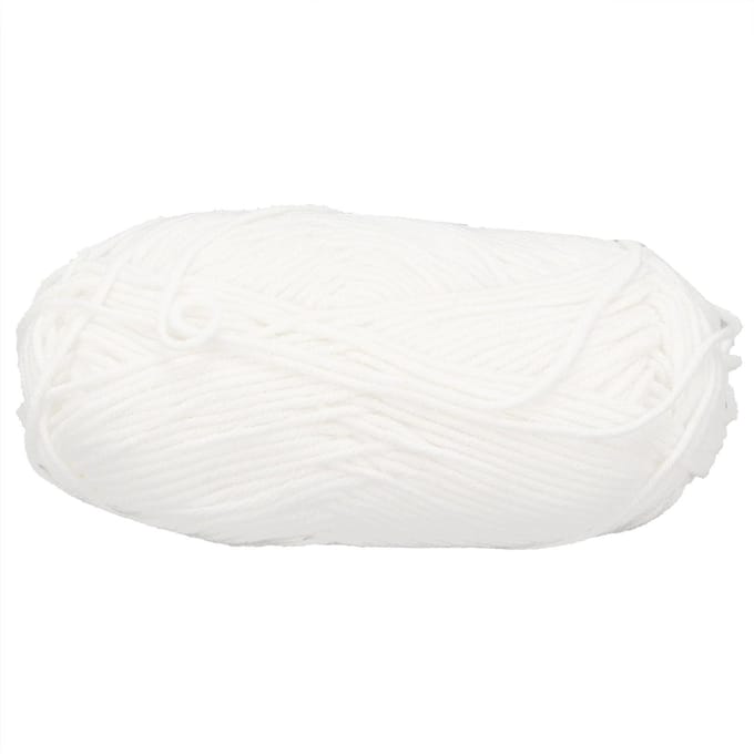 Fil de Coton Doux Dense Durable Fil pour Écharpes pour Sacs à Main Tricotés à la Main Pulls Écharpes DIY white