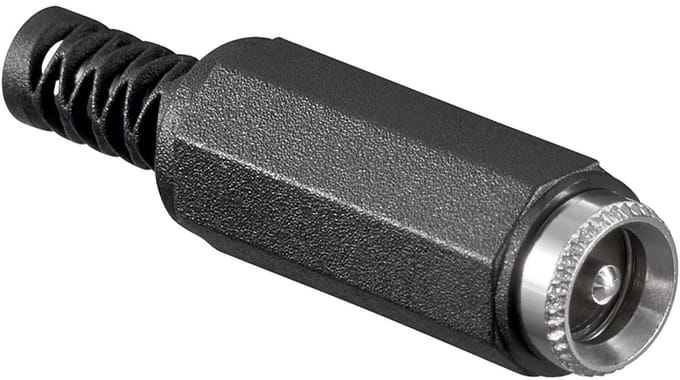 Goobay DC-koppeling met knikbeveiliging voor 5,5 x 2,1 mm pluggen