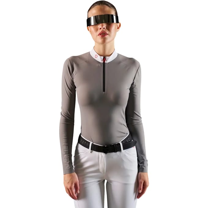 Damespolo met lange mouwen Equestro Ridertechnology