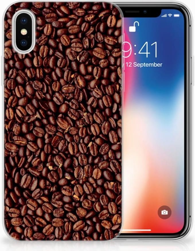 Apple iPhone X | Xs Siliconen Case Koffiebonen