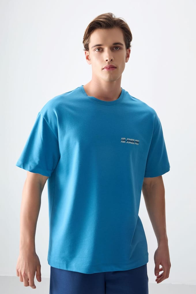 Overmaatgedrukte Katoenen Jersey T-Shirt