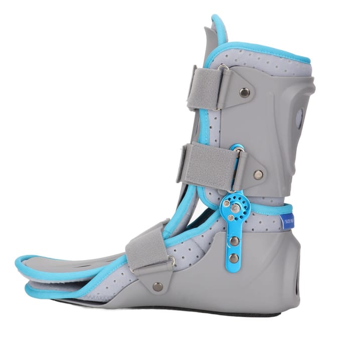 Ankle Support Stabilizer Brace Adjustable Angle 360 degrees  Protection Breathable Foot Drop Fixation gray